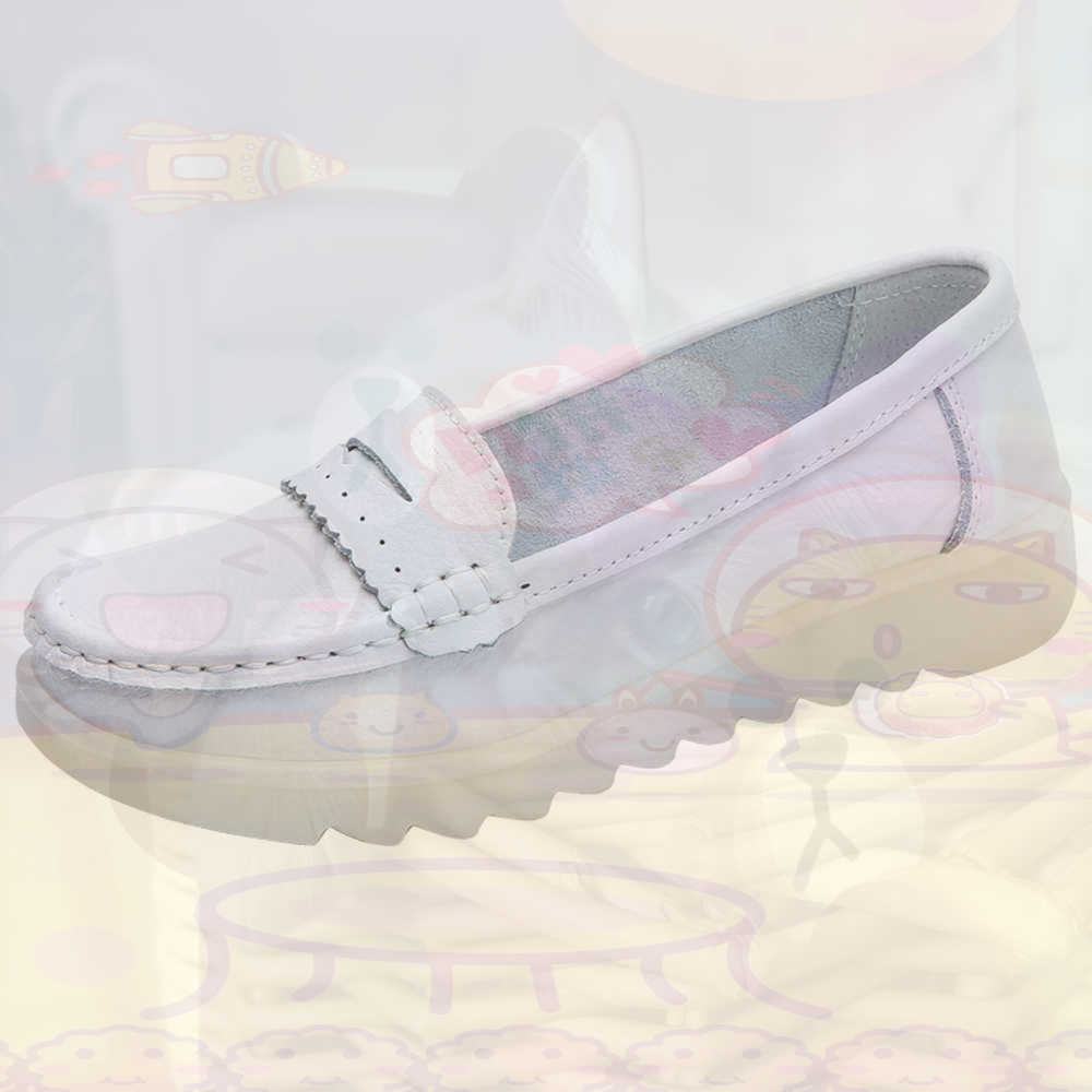 Streetwear Brand Kit - Mocassin Rijden Tienersneakers Skateboarden Damesschoenen Zilver
