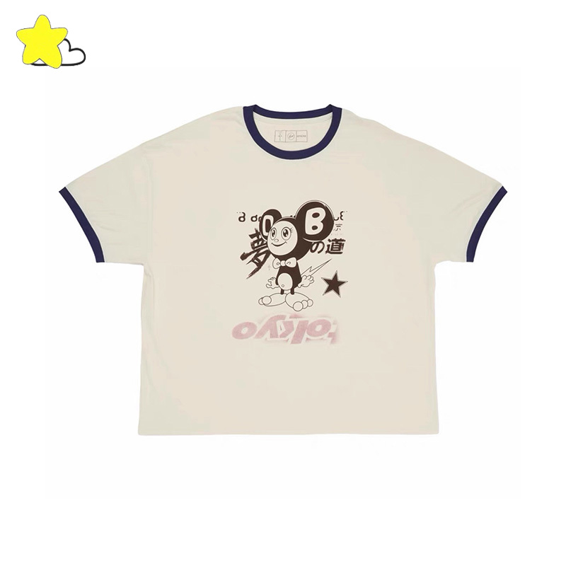 Cactus Jack Tee - Beste kwaliteit katoenen kraag manchetten splicing