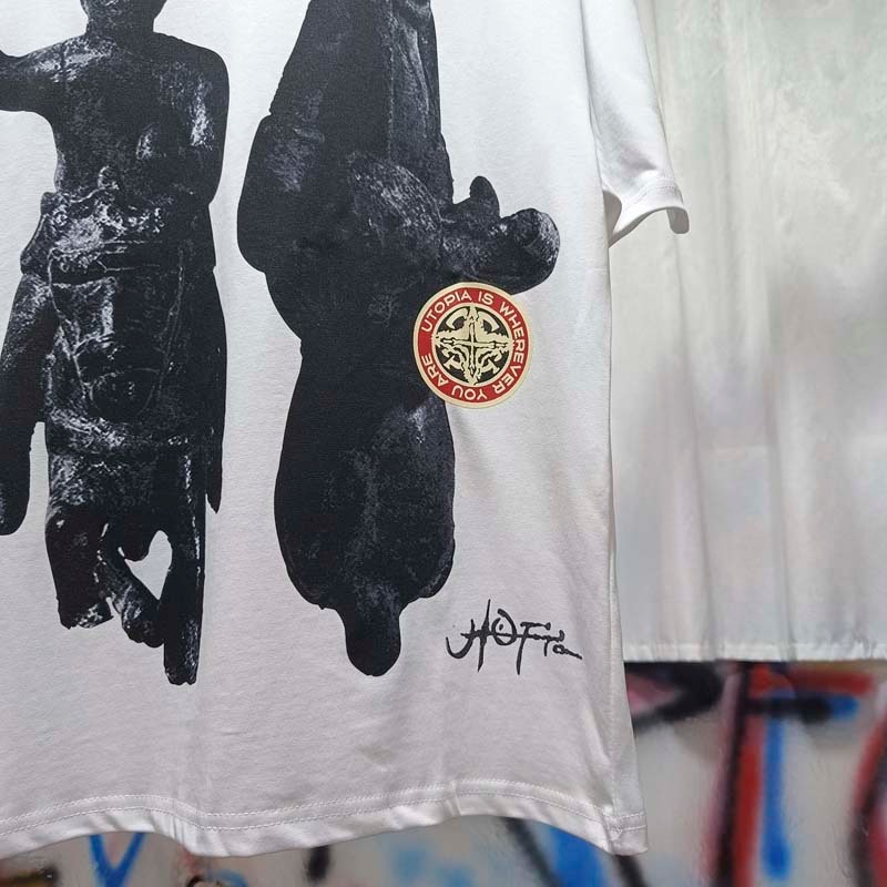 Zomer witte ademende katoenen  - Cactus Jack Tee recensie en prijs